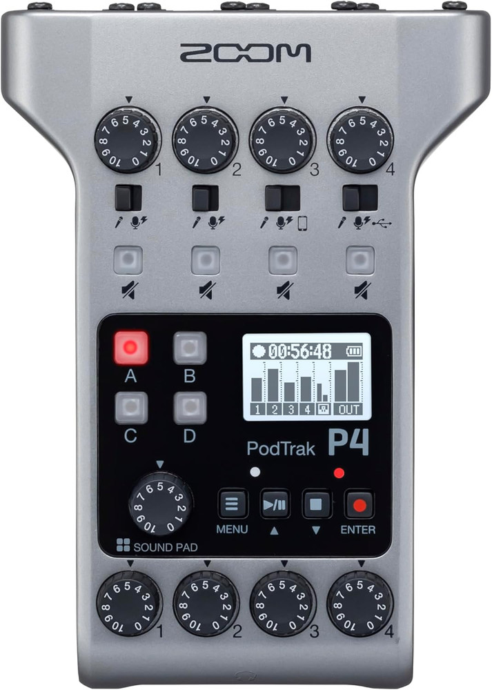 Podtrak P4 4-Input Ultimate Recorder for Podcasting