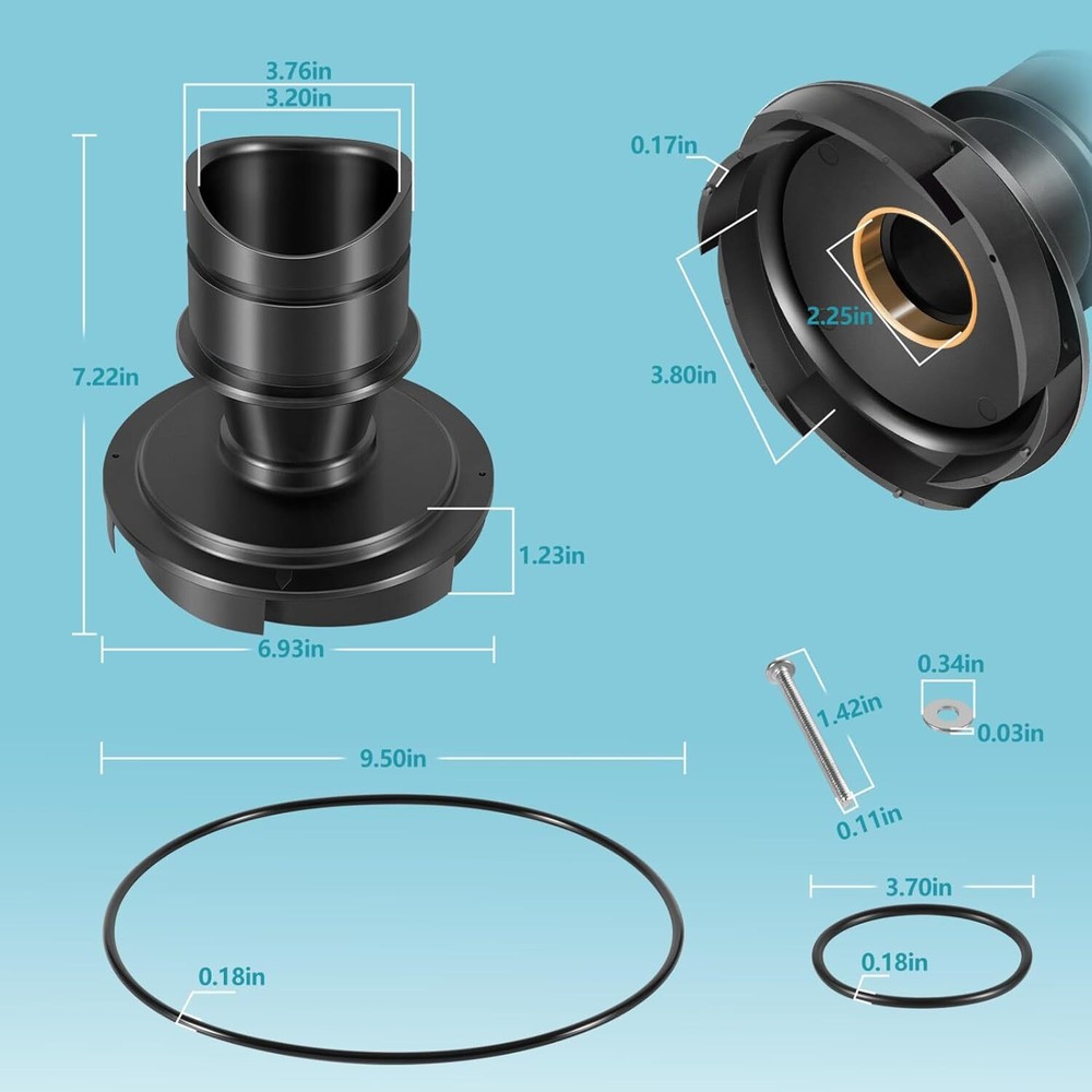 Replace R0445400 Diffuser & O-Ring & Hardware Kit for Zodiac Jandy ePump,Stealth