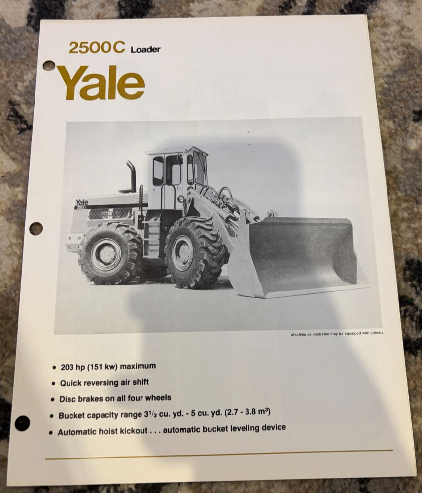 Yale 5000C Wheel Loader Brochure AMIL25