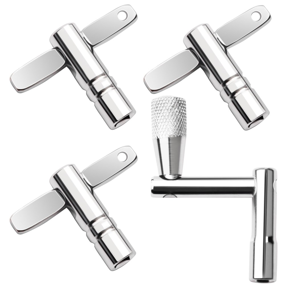 4 Pack Drum Keys - Universal Tool for Tuning High Tension Drums, Includes Speed