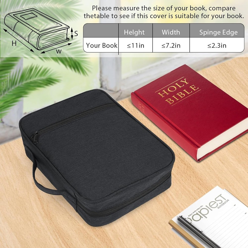 Bible Covers - Stylish Bible Covers - Bible Case with Durable Handle and Strap -