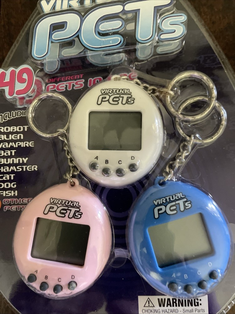 Virtual Pets Electronic 3 Pack Keychain 2006 New In Package