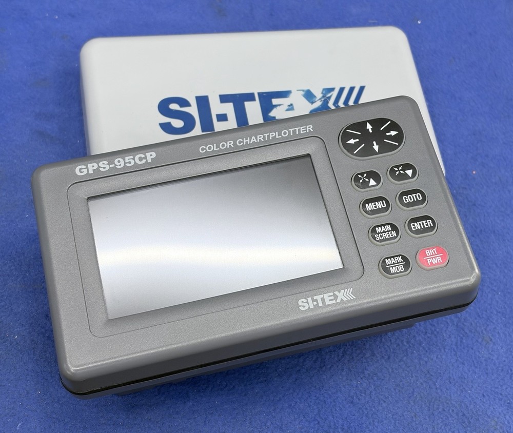 Si-Tex GPS-95CP GPS Chartplotter Display & Cover; Fully Tested & Working