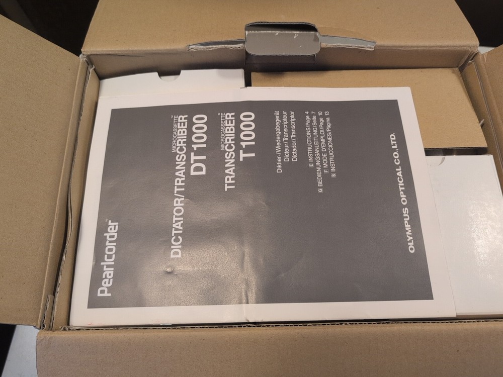 Olympus Pearlcorder T1000 Desktop Cassette Transcriber Recorder Microcassette