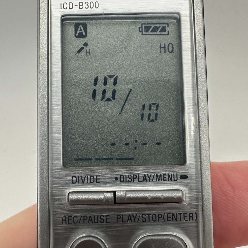 Sony ICD-B300 Handheld Digital Voice Recorder Tested Works