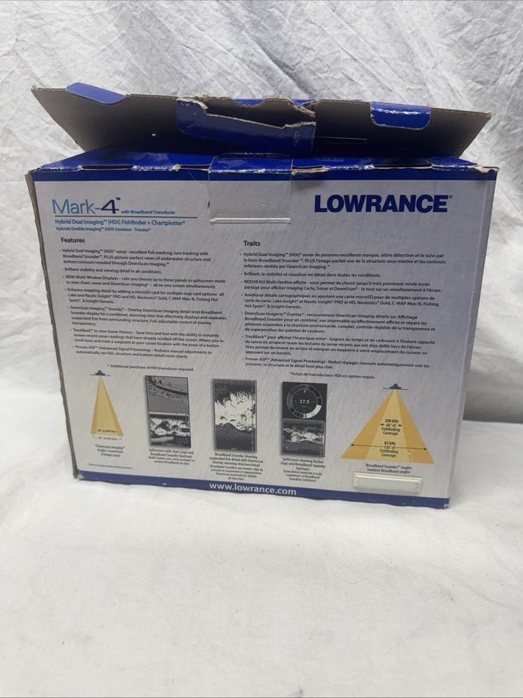 Lowrance Mark-4 Fish Finder/Chart Plotter With GPS New In Open Box