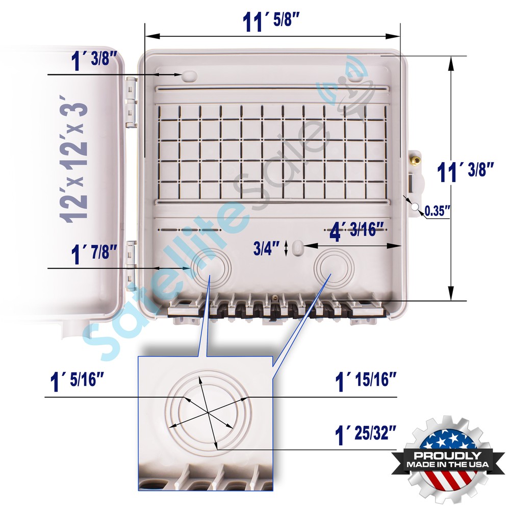 SatelliteSale Multi-Purpose Weatherproof Heavy Duty Enclosure Thermoplastic