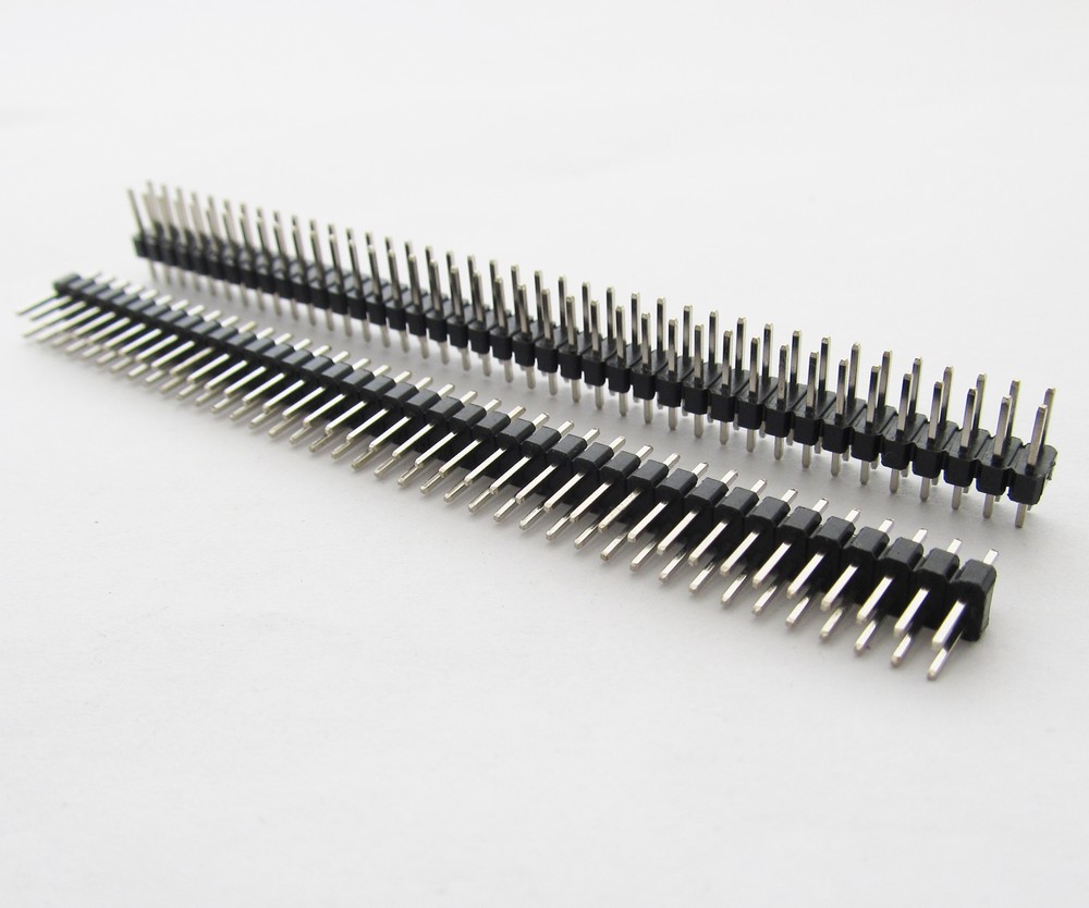 5pcs Double Row 2x 40pin Male 2.54mm Pitch Flat PCB Panel Breakable Pin Header