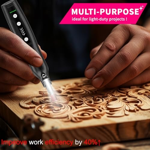 mini cordless rotary tool kit,with LED Light and 52PCS Accessories,Type-C