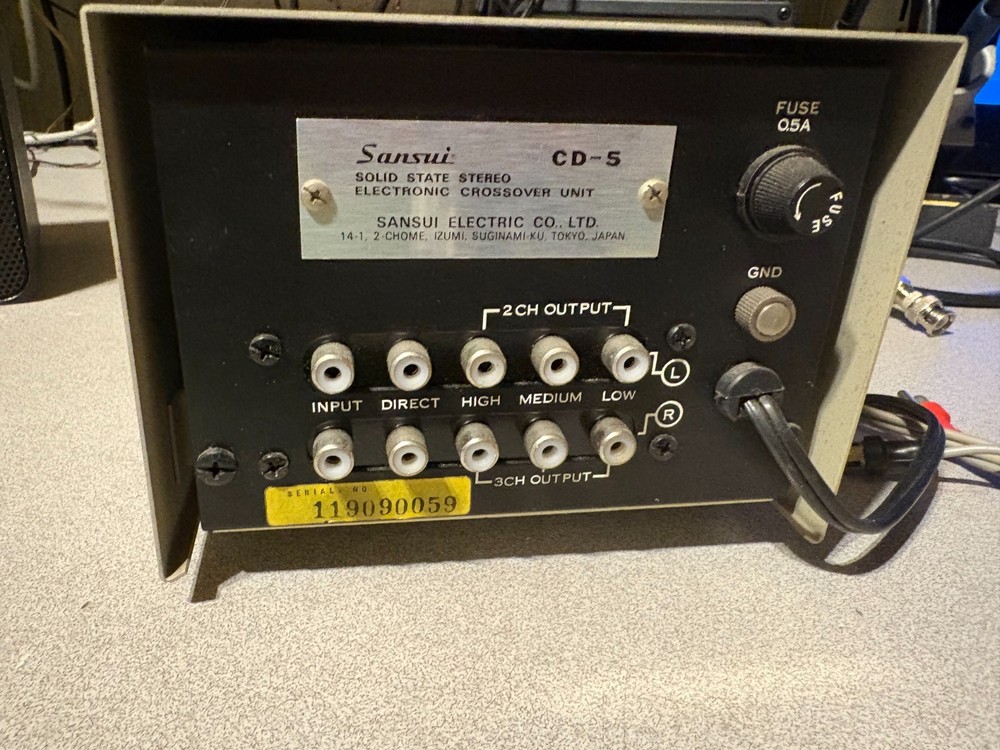 Working SANSUI CD5 CD-5 Active Electronic Crossover (3 way and 2 way)
