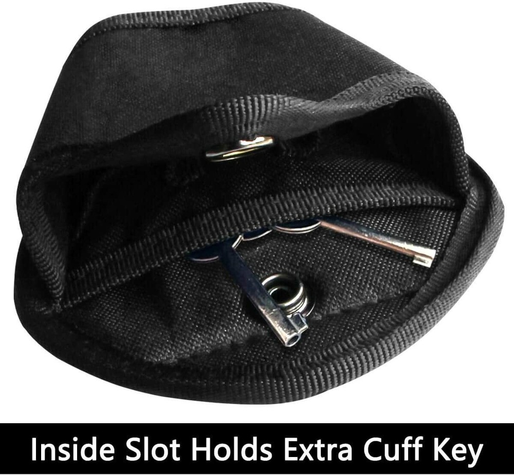 Handcuff Case, Nylon Open Top Handcuff Holder Pouch Fits Chain/Hinged Cuff US