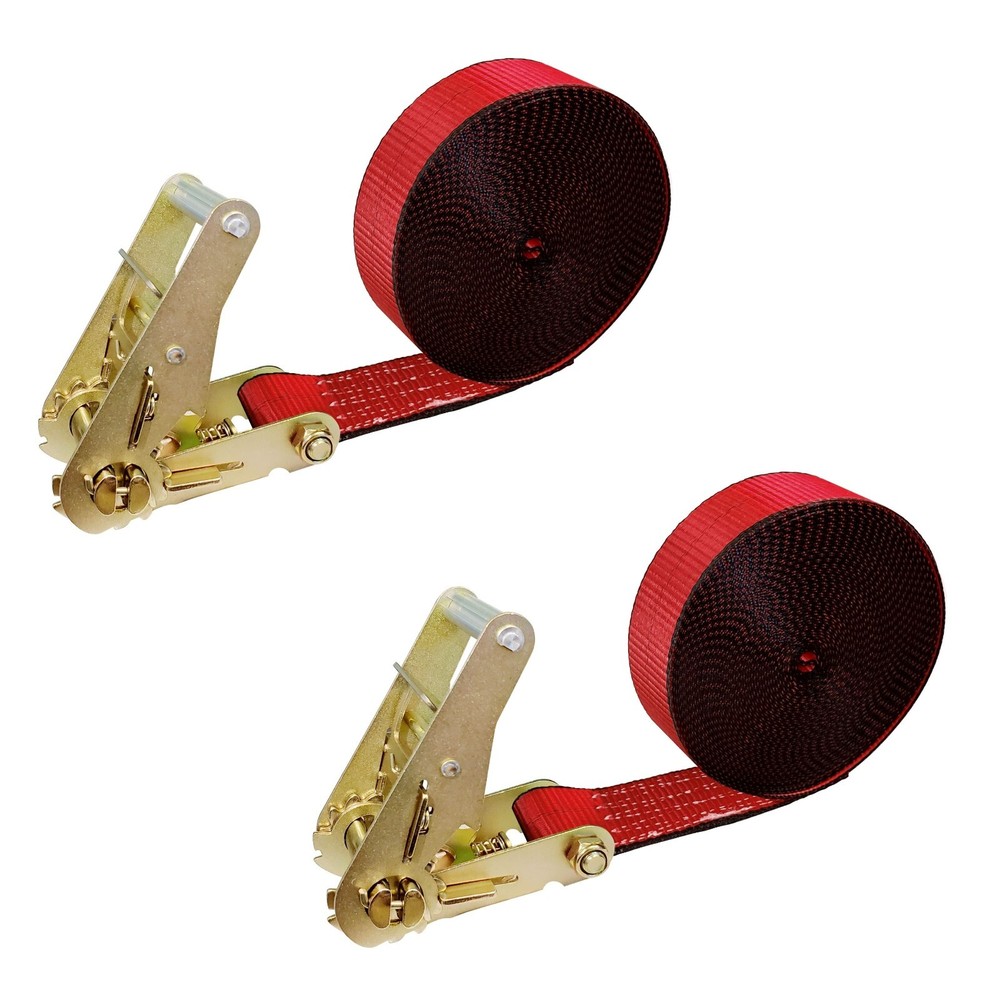 USA 2 Pack 2" x 20' Utility Heavy Duty Motorcycle Endless Ratchet Tie Down Strap