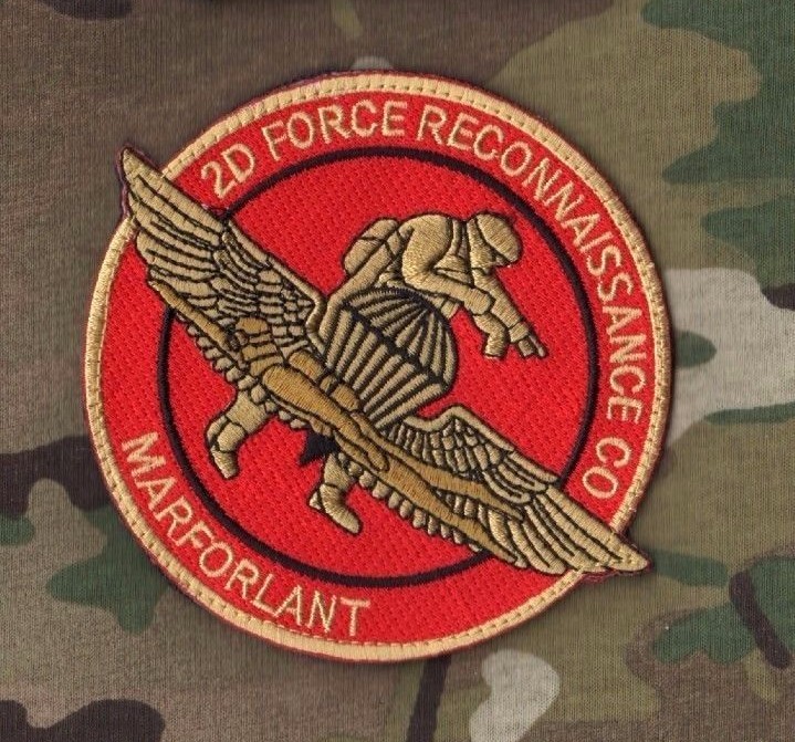 USMC MARFORCOM JOINT TASK FORCE RECON vêlkrö PATCH: PARAMARINE RAIDERS (subdued)