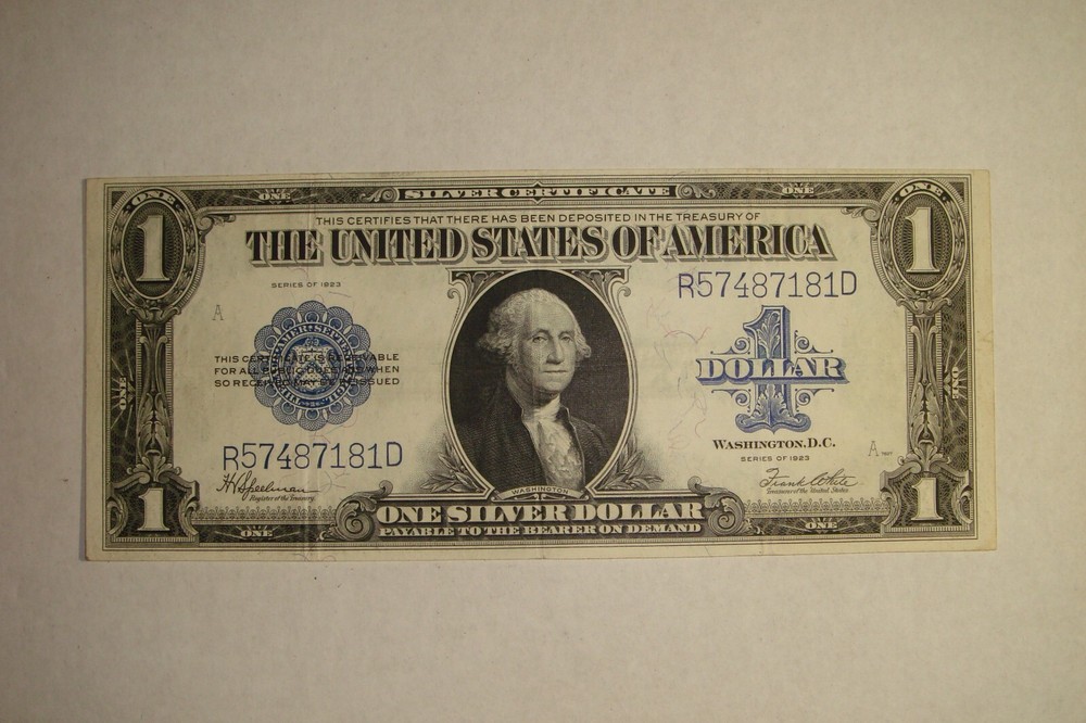 1923 ONE DOLLAR SILVER CERTIFICATE LARGE SIZE NOTE-VF/EF