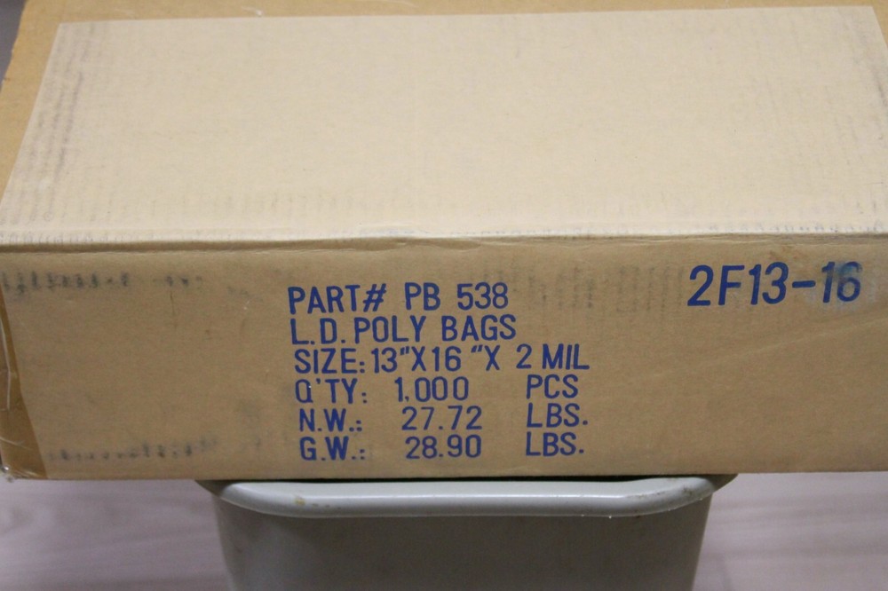 Clear Poly Bags 1 pkg (100pcs) size 13" X 16" - 2 mil Flat Open Top LDPE
