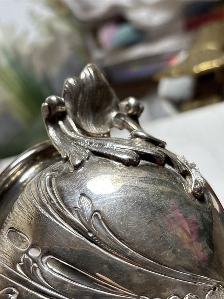Antique Victorian Solid silver embossed Cream Jug&Sugar Elkington&co 1897.