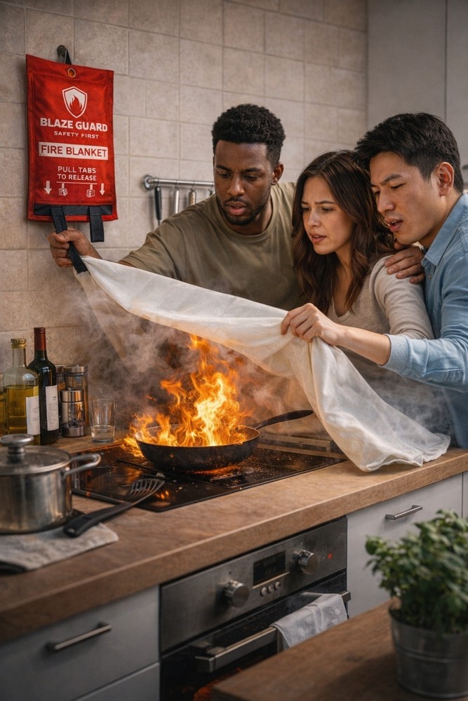 Fire Blanket Kitchen Emergency Suppression Blanket (CL-Fire-01)