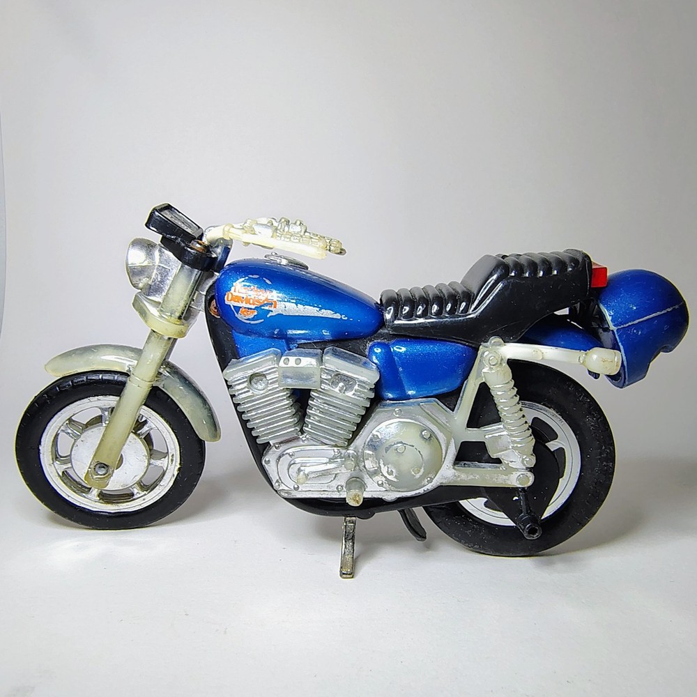 1981 Harley-Davidson Toy Motorcycle Vintage Matchbox Pull String Works