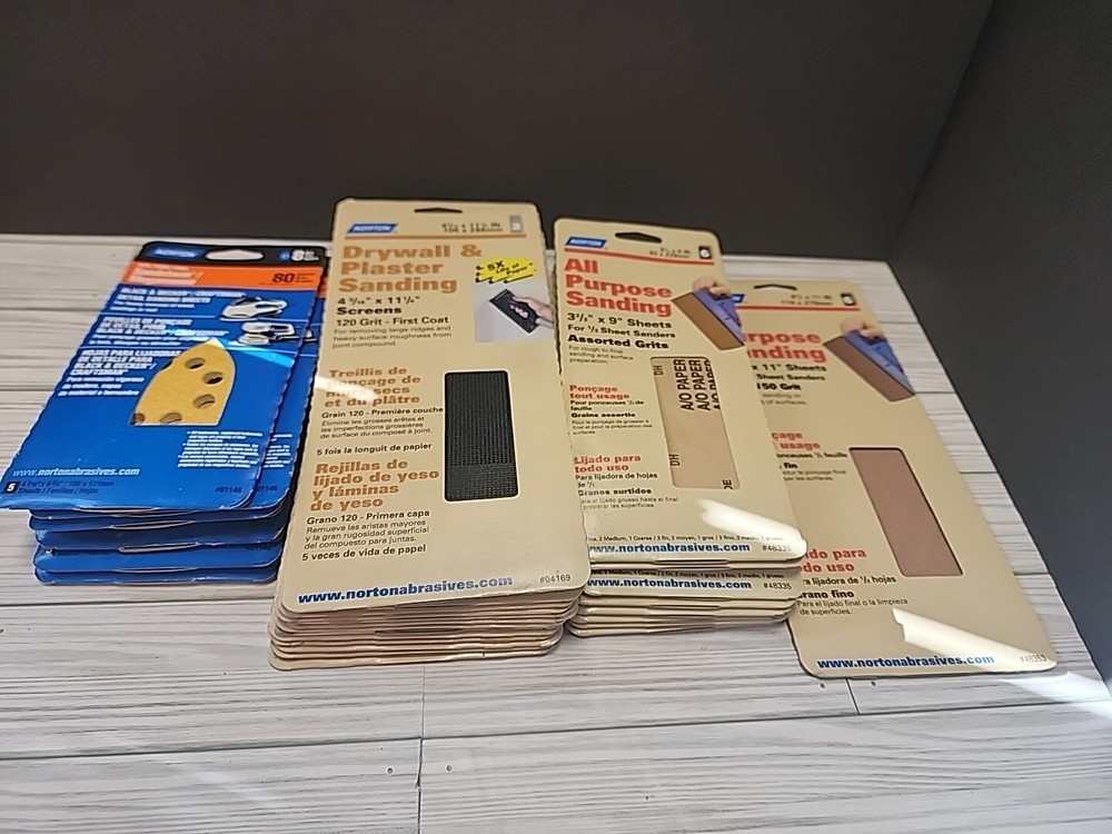 Norton Sandpaper Sheets Lot
