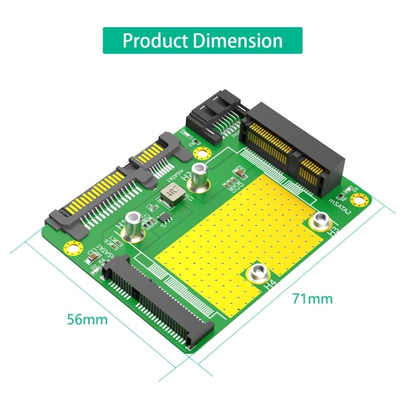 Faster Data Transfer with Double mSATA to SATA3 Card Strong Compatibility