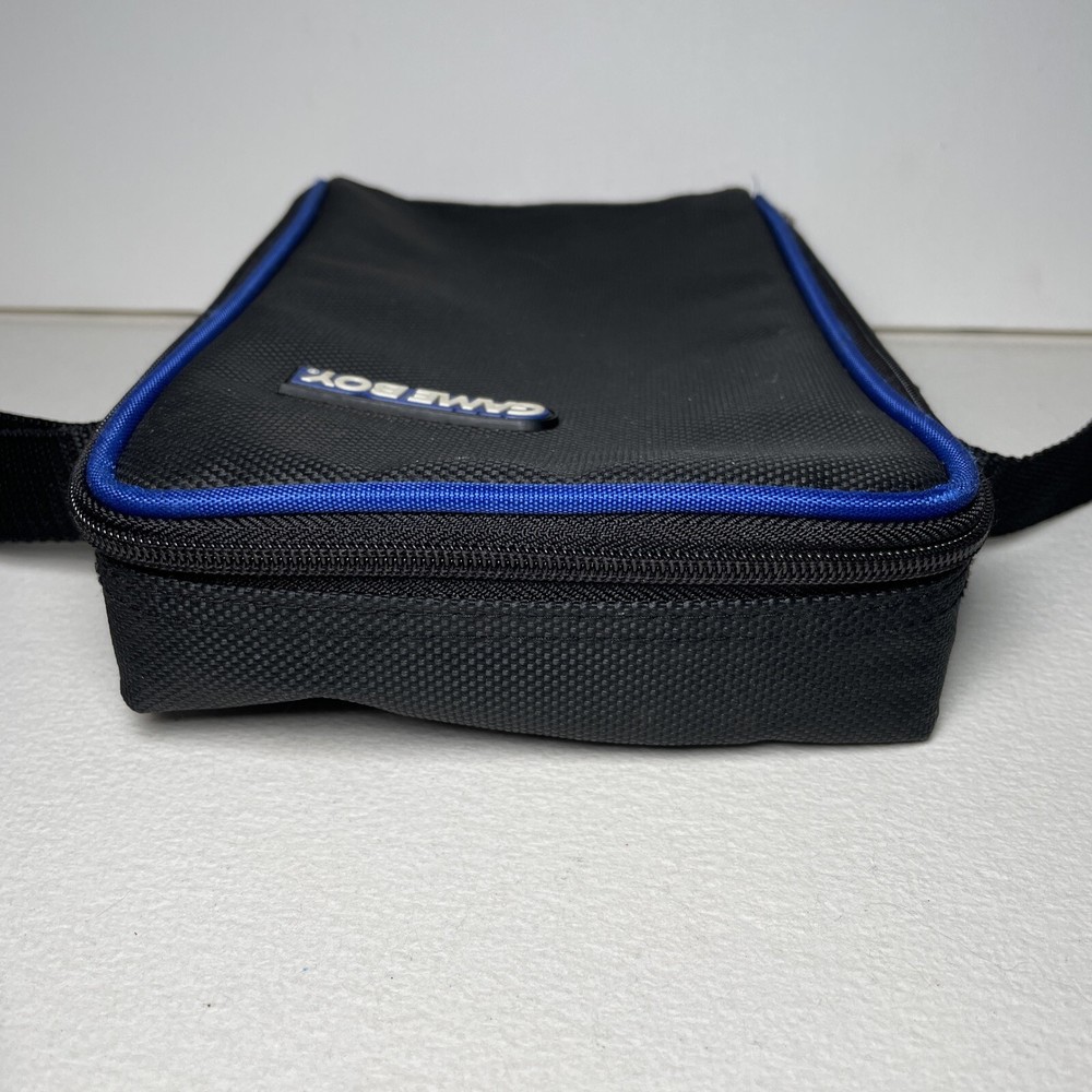 Nintendo Gameboy Game Boy Black Blue Rectangular Video Game Travel Case W/ Strap