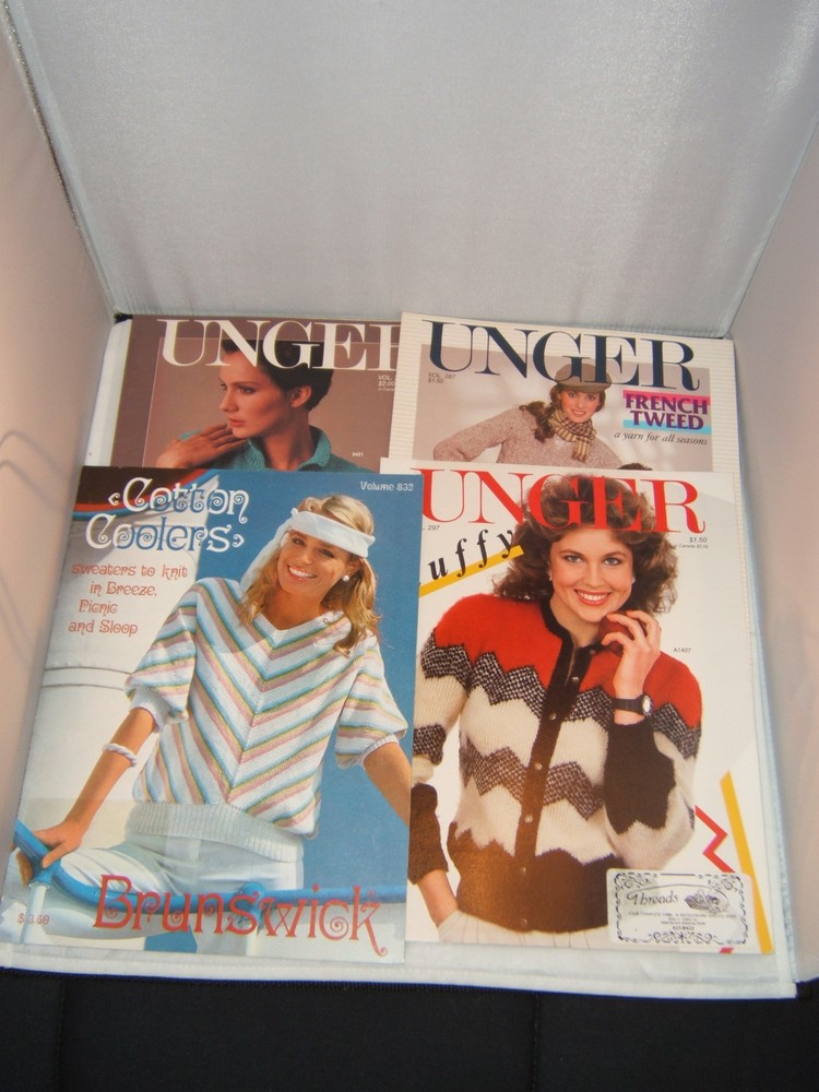 7 - LEASURE ARTS/UNGER LEAFLET'S "NEW" VESTS & SWEATERS, PULLOVERS