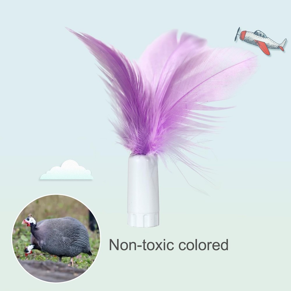 12 PCS Interchangeable Cat Feather Toys Replaceable Feather Fluffy Toy Set