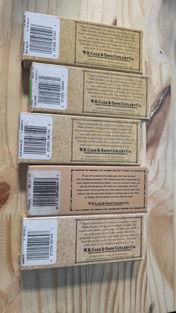 Lot of 5 Empty Case xx Boxes