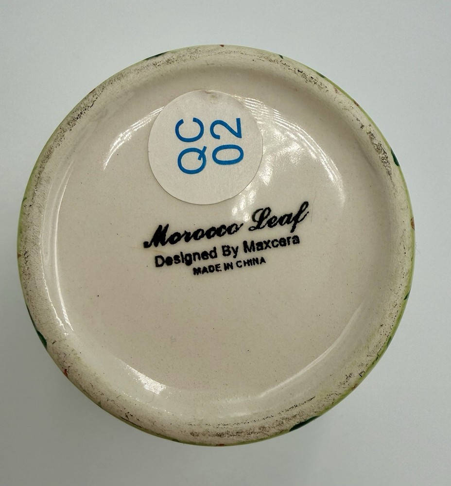 Hand Painted Morocco Leaf by Maxcera Planter Small Wall Pocket