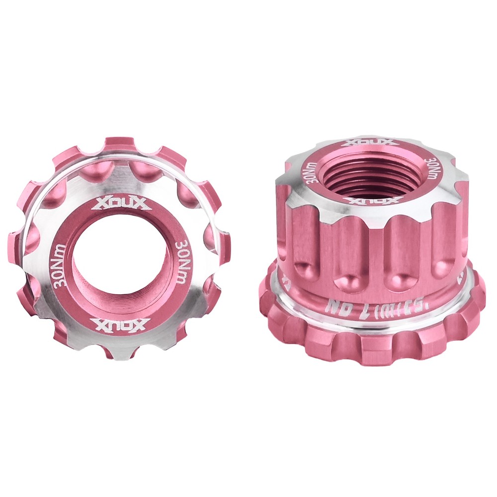 XOUX AX-A BMX Axle Nuts 10MM, Pink
