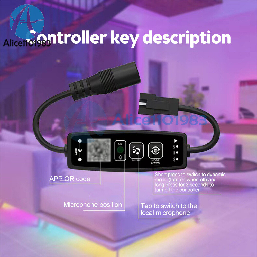 DC5-24V Wireless 28 Keys Bluetooth Music Remote Controller 2811 with USB DC Port