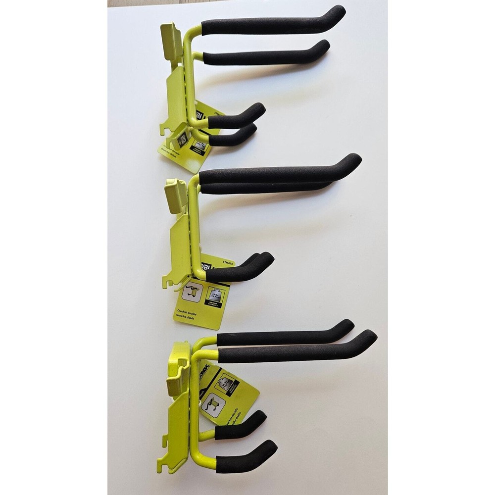 3 Pack RYOBI LINK Double Hook - Model # STM810 - Tool Storage & Organization