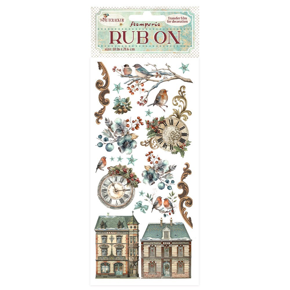Stamperia - THE NUTCRACKER - CLOCKS - RUB ON 4" x 8.5"