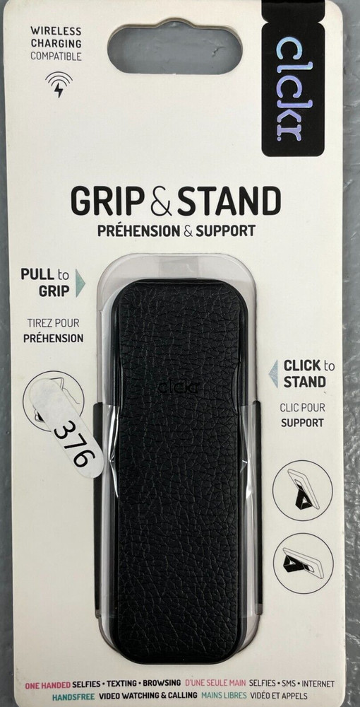 CLCKR Universal Grip & Stand Adhesive Holder Black