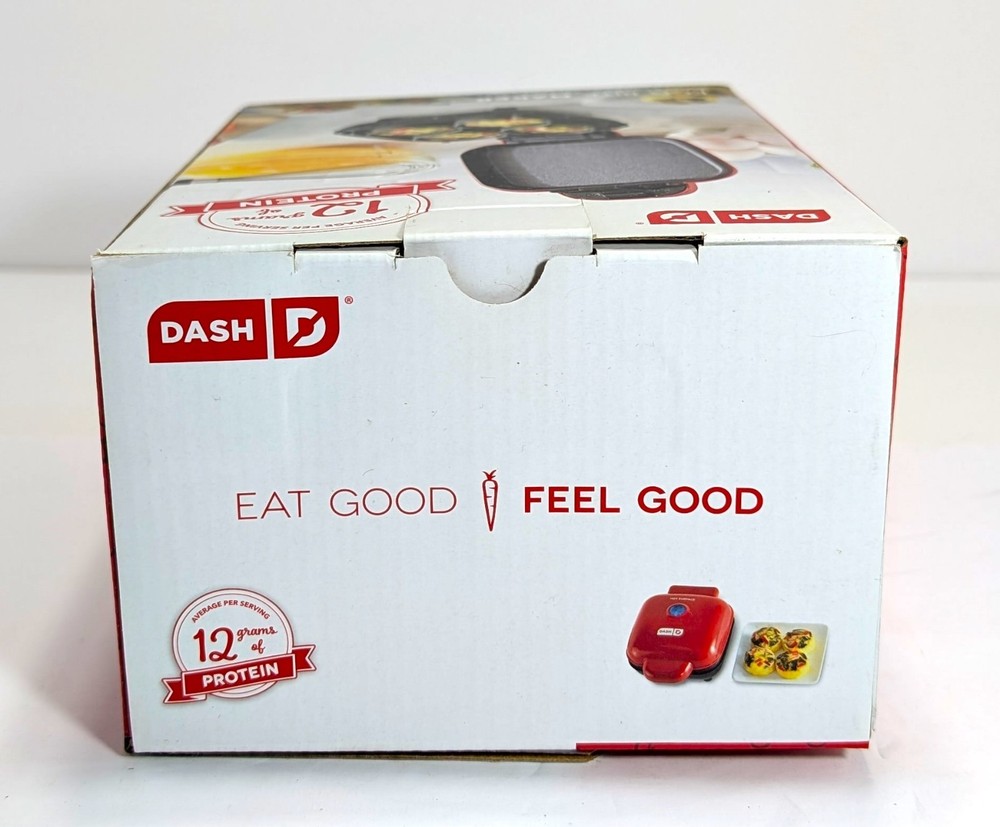 Dash Egg Bite Maker Red Open Box 420W Makes 4 Bites Keto Compact Cooker