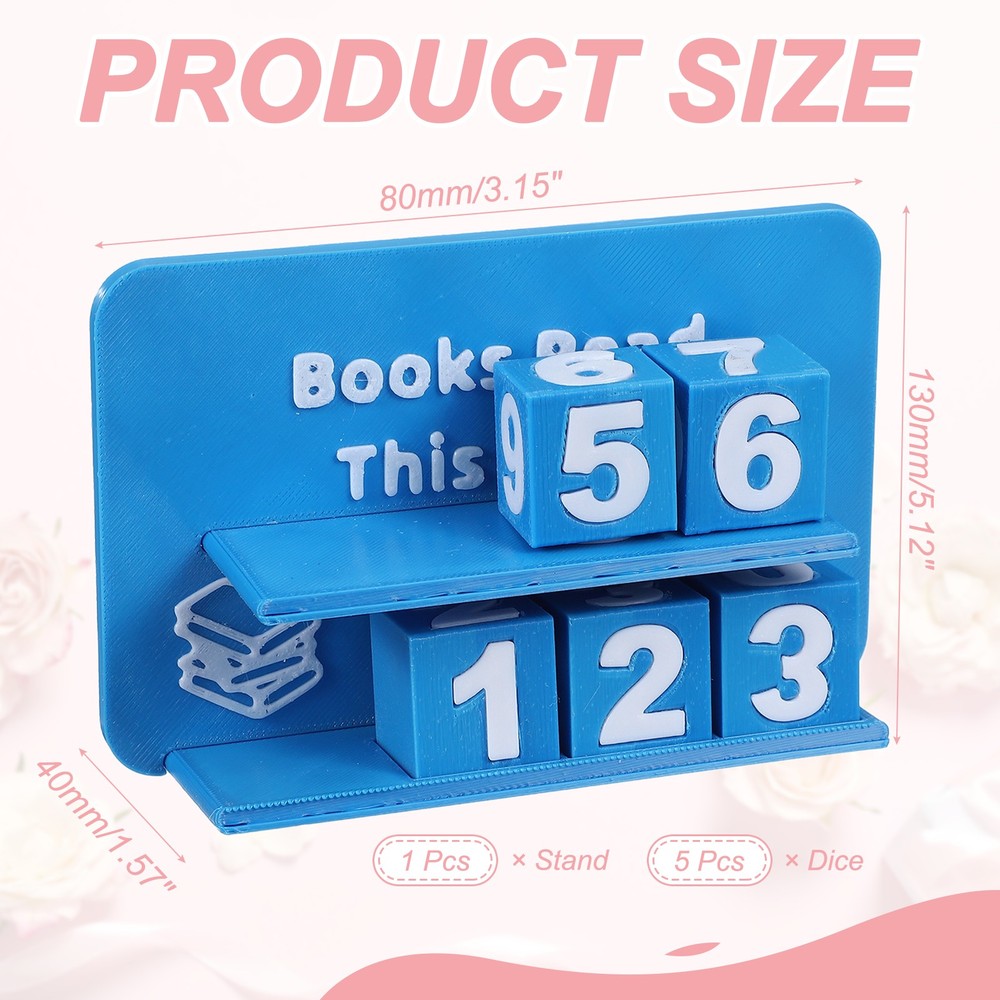 Books Read This Year Tracker for Reader Book Lovers Teachers, Blue