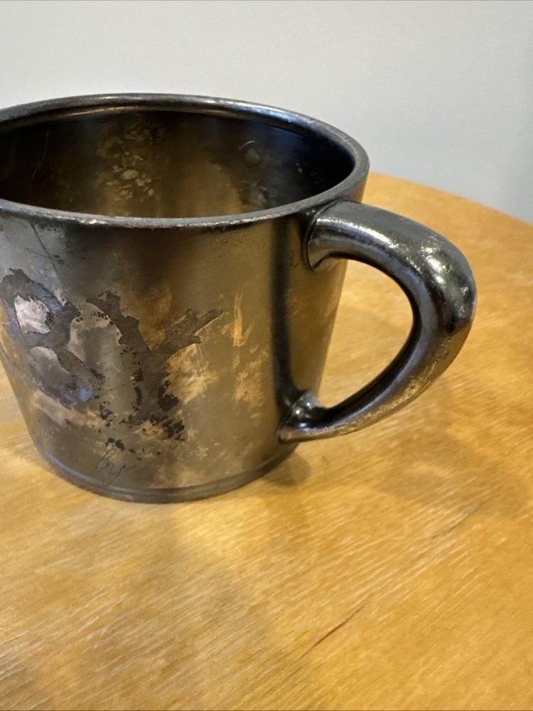 Engraved Reed & Barton Baby Silver Cup Gilt Plated