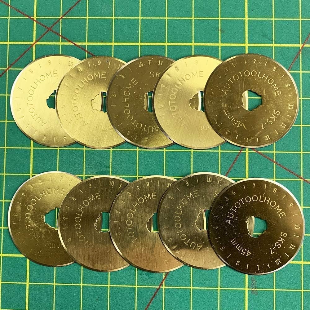 Ultra Sharp 45mm Replacement Blades - 10 Pack for Quilting & Scrapbooking