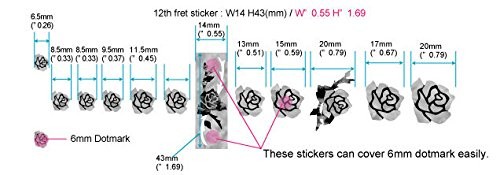 Super Thin Removable Guitar Inlay Stickers Pearl White Easy Application