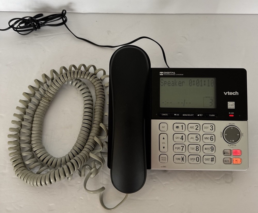 VTech Corded Phone Answering System Model VTECS6949 Extra Long Cord Works