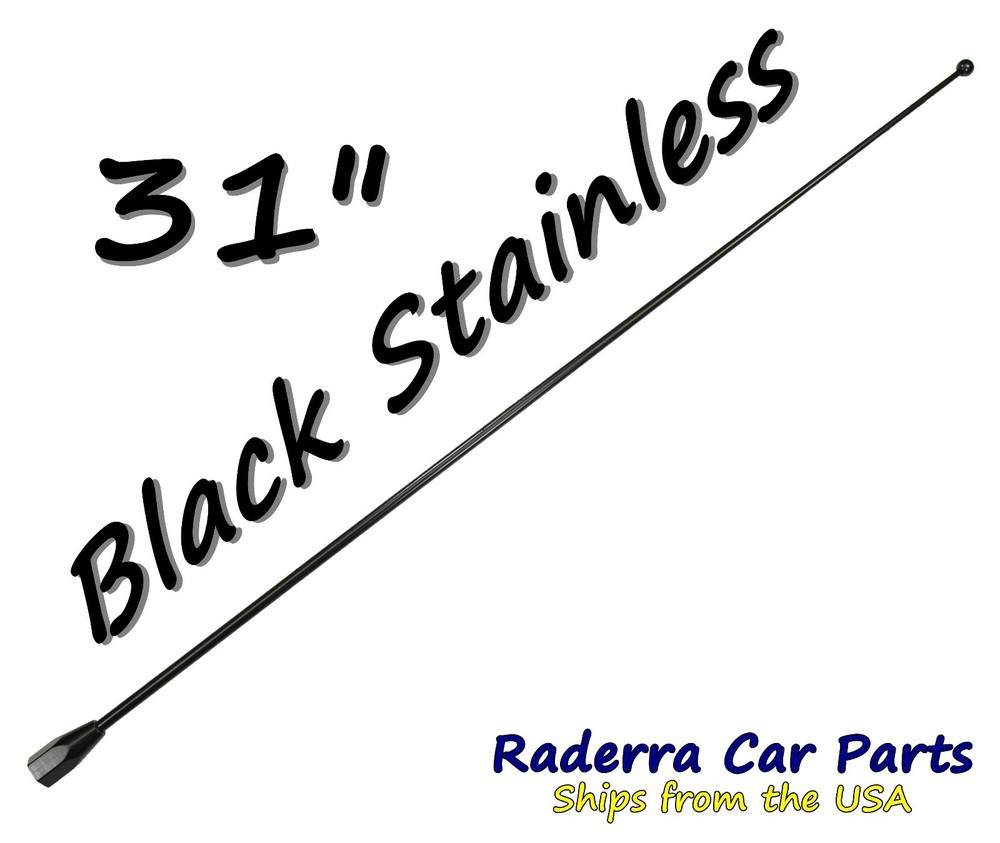 31" Black Stainless AM FM Antenna Mast FITS: 2017-2025 Ford F-450 Super Duty