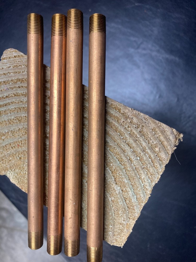 1/8'' x 6'' long pipe nipple red brass 4pc