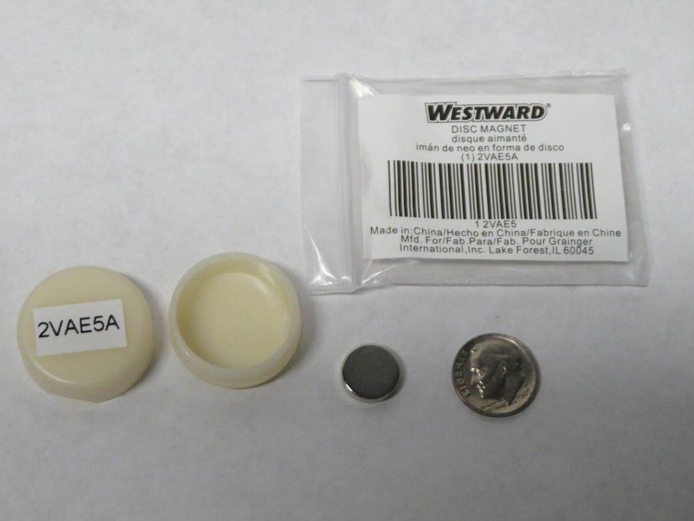 10 pcs WESTWARD GRAINGER Disc Magnet Sintered Neodymium 4.6 lbs Max Pull 2VAE5