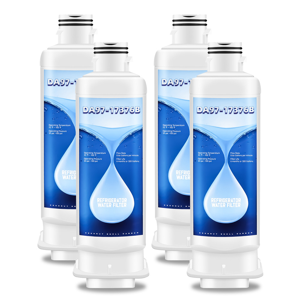 4 Pack For Samsung DA97-17376B HAF-QIN/EXP Refrigerator Water Filter Replacement