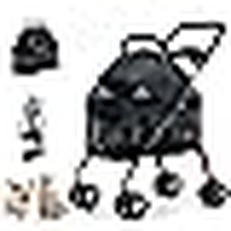 3 in 1 Pet Stroller Carrier Adjustable Canopy Folding Travel Smooth Ride