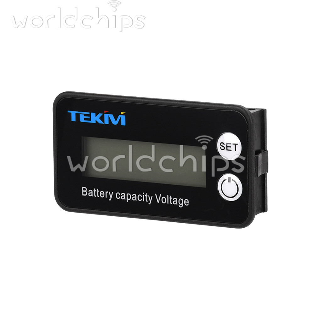 6136B High Precision LCD Battery Voltmeter Indicator Low Voltage Alarm Setting