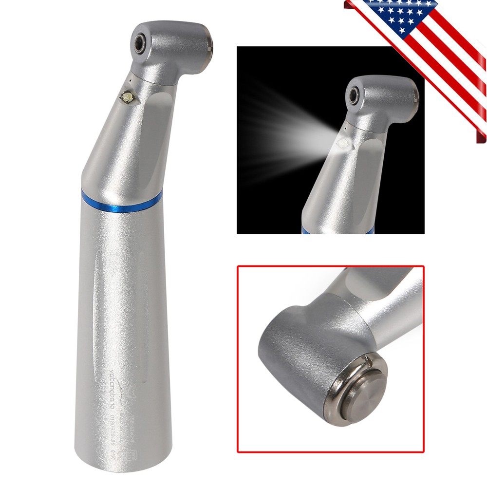 USA Dental Inner LED E-generator Low Speed Contra Angle Handpiece Push Button YH