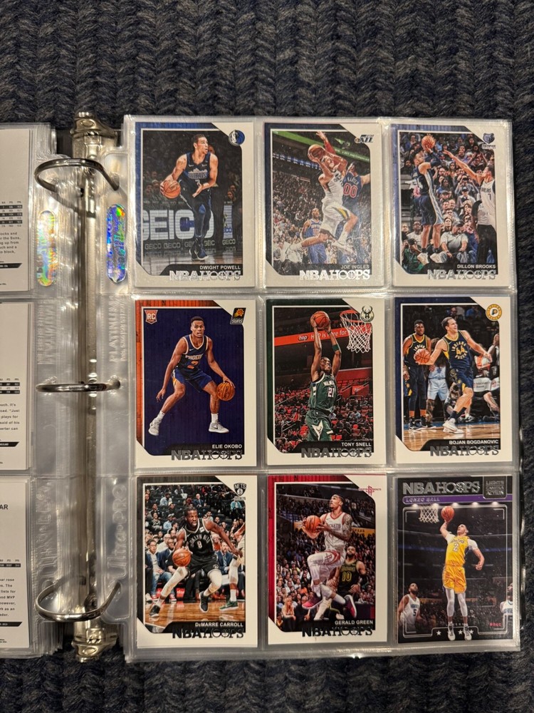 Basketball card binder collection