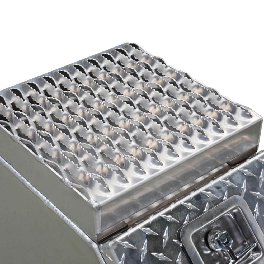 2PCS Aluminum Tool Box Step Saddle Box W/Lock Freightliner Kenworth Peterbilt