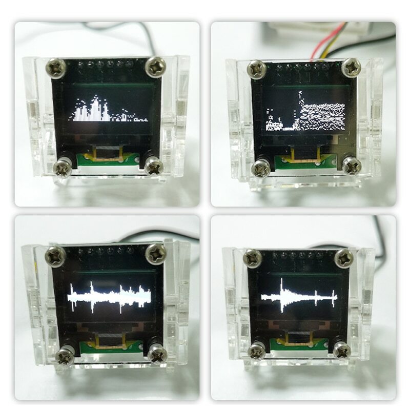 0.96 Inch OLED Music Spectrum Display Analyzer Audio Level Indicator with Case